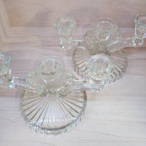 Vintage Jeannette Candle Holders